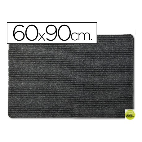 ALFOMBRA 3M POLIPROPILENO COLOR NEGRO 60X90 CM