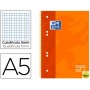 BLOC ESPIRAL OXFORD TAPA EXTRADURA OPTIK PAPER MICROPERFORADO DIN A5 120 HOJAS + 50% CUADROS 5 MM