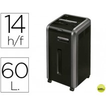 DESTRUCTORA DE DOCUMENTOS FELLOWES 225MI CAPACIDAD DE CORTE 14 HOJAS DESTRUYE GRAPAS CLIPS TARJETAS