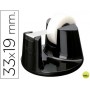 PORTARROLLO SOBREMESA TESA PLASTICO REDONDO NEGRO PARA ROLLOS DE HASTA 33MX19MM