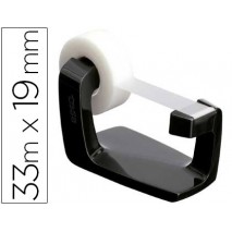 PORTARROLLO SOBREMESA TESA PLASTICO NEGRO PARA ROLLOS DE HASTA 33MX19MM