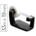 PORTARROLLO SOBREMESA TESA PLASTICO NEGRO PARA ROLLOS DE HASTA 33MX19MM