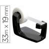 PORTARROLLO SOBREMESA TESA PLASTICO NEGRO PARA ROLLOS DE HASTA 33MX19MM