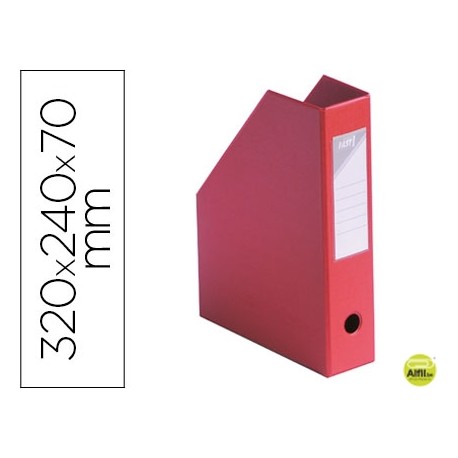 REVISTERO FAST-PAPERFLOW PVC ULTRA RESISTENTE COLOR ROJO 32X24X7 CM