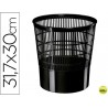 PAPLELERA PLASTICO CEP ECOLINE REJILLA NEGRA 30X30X31,7 CM