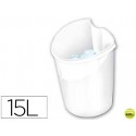 PAPELERA PLASTICO CEP ISIS BLANCA 318X278X380 MM