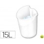 PAPELERA PLASTICO CEP ISIS BLANCA 318X278X380 MM