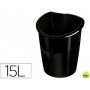 PAPELERA PLASTICO CEP ISIS NEGRA 318X278X380 MM
