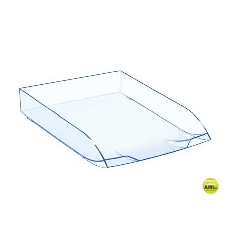 BANDEJA SOBREMESA CEP CONFORT PLASTICO TRANSPARENTE CELESTE 370X270X61 MM
