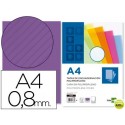TAPA ENCUADERNACION LIDERPAPEL POLIPROPILENO ONDULADO A4 0.8MM VIOLETA