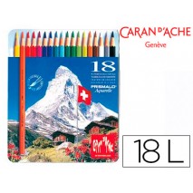 LAPICES DE COLORES PRISMALO ACUARELABLES CAJA METALICA DE 18 COLORES SURTIDOS