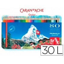 LAPICES DE COLORES PRISMALO ACUARELABLES CAJA METALICA DE 80 COLORES SURTIDOS