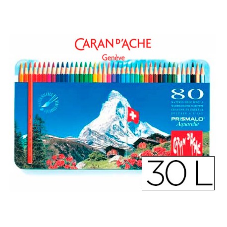 LAPICES DE COLORES PRISMALO ACUARELABLES CAJA METALICA DE 80 COLORES SURTIDOS