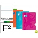 BLOC ESPIRAL OXFORD TAPA PLASTICO OPTIK PAPER FOLIO 80 HOJAS 90 GR HORIZONTAL