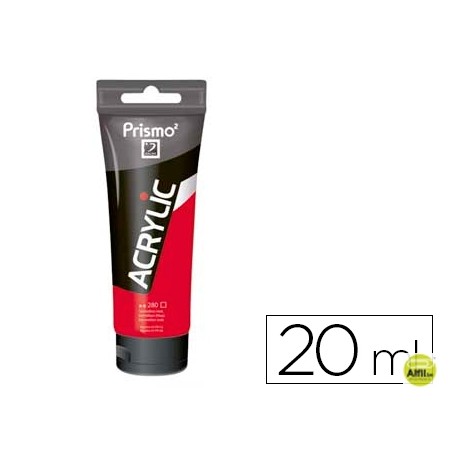 PINTURA ACRILICA PRISMO ROJO PERMANENTE MEDIO 259 TUBO DE 20 ML