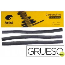 CARBONCILLO ARTIST GRUESOS 7-9 MM CAJA DE 3 BARRAS