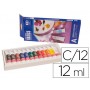 PINTURA ACRILICA ARTIST CAJA CARTON DE 12 COLORES SURTIDOS TUBO DE 12 ML