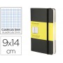 LIBRETA MOLESKINE TAPA DURA CUADRO 5 MM 192 HOJAS COLOR NEGRO CIERRE CON GOMA 90X140 MM
