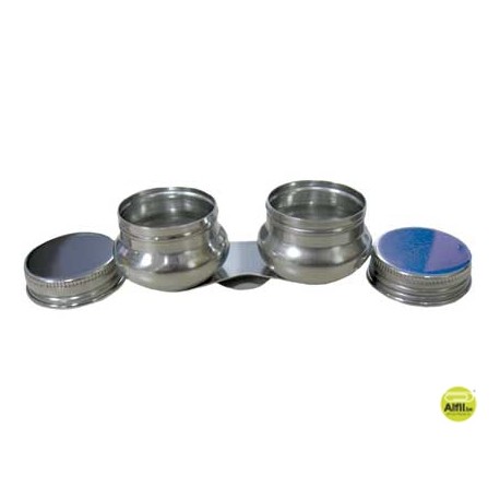 ACEITERA ARTIST METALICA DOBLE CON PINZA Y TAPA
