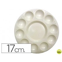 PALETA PLASTICO ARTIST CIRCULAR CON 10 HUECOS TAMAÑO 17CM