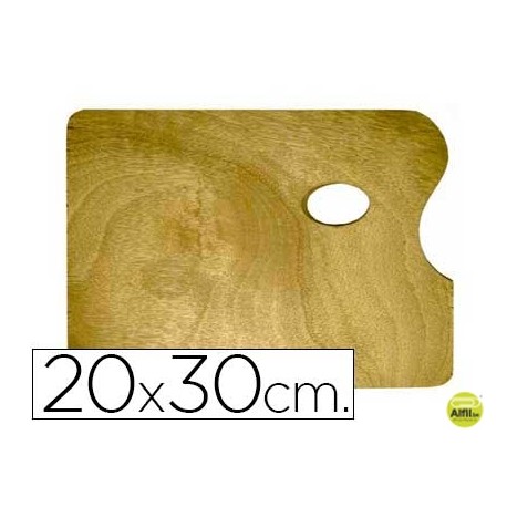 PALETA MADERA ARTIST RECTANGULAR TAMAÑO 20X30X0,05 CM