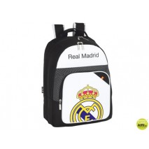 CARTERA ESCOLAR SAFTA REAL MADRID MOCHILA DOBLE 32X42X16 CM