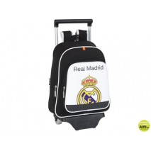 CARTERA ESCOLAR SAFTA REAL MADRID MOCHILA INFANTIL CON TROLLEY 27X34X10 CM