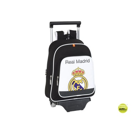 CARTERA ESCOLAR SAFTA REAL MADRID MOCHILA INFANTIL CON TROLLEY 27X34X10 CM