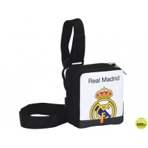 CARTERA ESCOLAR SAFTA REAL MADRID BOLSO PORTA VIDEO JUEGOS 14X16X6 CM
