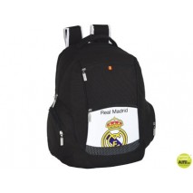 CARTERA ESCOLAR SAFTA REAL MADRID MOCHILA DOBLE MULTIBOLSILLOS 32X44X20 CM