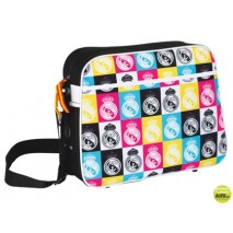 CARTERA ESCOLAR SAFTA REAL MADRID COLORES BANDOLERA 37X29X12 CM