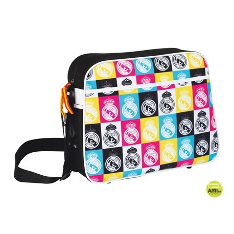 CARTERA ESCOLAR SAFTA REAL MADRID COLORES BANDOLERA 37X29X12 CM