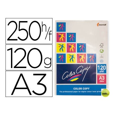 PAPEL FOTOCOPIADORA COLOR COPY  DIN A3 120 GRAMOS PAQUETE DE 250 HOJAS