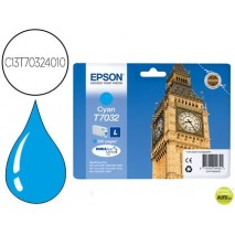 INK-JET CARTUCHO DE TINTA EPSON STYLUS T7032 CYAN L WP-4000 4500 CAPACIDAD 1200 PAG