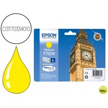 INK-JET EPSON STYLUS T7034 AMARILLO L WP-4000 4500 CAPACIDAD 1200 PAG