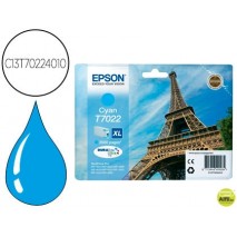 INK-JET EPSON STYLUS T7022 CIAN XL WP-4000 4500 CAPACIDAD 2400 PAG