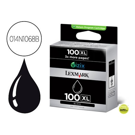INK-JET LEXMARK 100XL AC BL NEGRA CAPACIDAD 130 PAG
