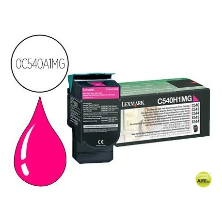 TONER LEXMARK BC C540/43/44 X543 MAGENTA CAPACIDAD 1000 PAG