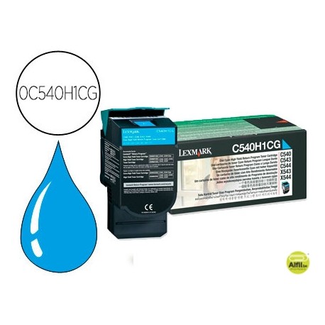 TONER LEXMARK BC C540/43/44 X543 CIAN CAPACIDAD 2000 PAG