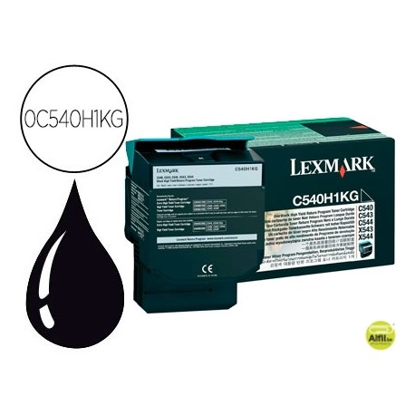 TONER LEXMARK ACC540/43/44 X543/44 NEGRO CAPACIDAD 2500 PAG