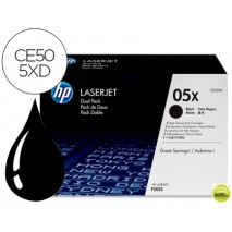 TONER HP LASERJET CE505X NEGRO 6500 PAG PACK 2