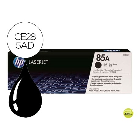 TONER HP LASERJET CE285A NEGRO 1600 PAG PACK 2