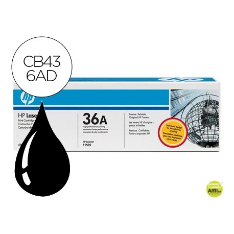 TONER HP LASERJET CB436A NEGRO 2000 PAG PACK 2