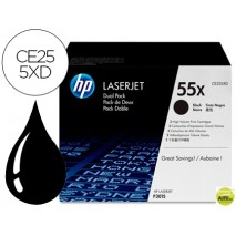 TONER HP LASERJET CE255XD NEGRO 12500 PAG PACK 2