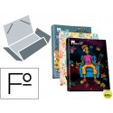 CARPETA LIDERPAPEL GOMAS SOLAPAS FOLIO TRES SOLAPAS FANTASIA MONSTRUITOS