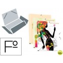 CARPETA LIDERPAPEL GOMAS SOLAPAS FOLIO TRES SOLAPAS FANTASIA SPRING TIME