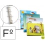 CARPETA LIDERPAPEL 4 ANILLAS 25MM REDONDAS CARTON FORRADO FOLIO FANTASIA ANIMAL WORLD