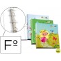 CARPETA LIDERPAPEL 4 ANILLAS 25MM REDONDAS CARTON FORRADO FOLIO FANTASIA FLOWER DOLLIES