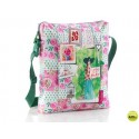 CARTERA ESCOLAR MIQUELRIUS JORDI LABANDA FLOWERS BOLSO BANDOLERA VERTICAL 31X37X5CM
