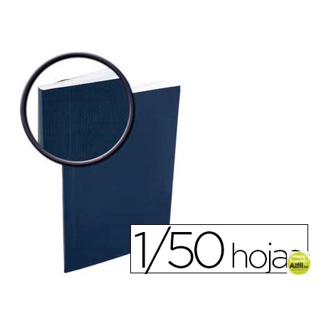 TAPA DE ENCUADERNACION BINDO CAPACIDAD 1/50 HOJAS COLOR AZUL SIN VENTANA KIT SISTEMA ENCUADERNACION